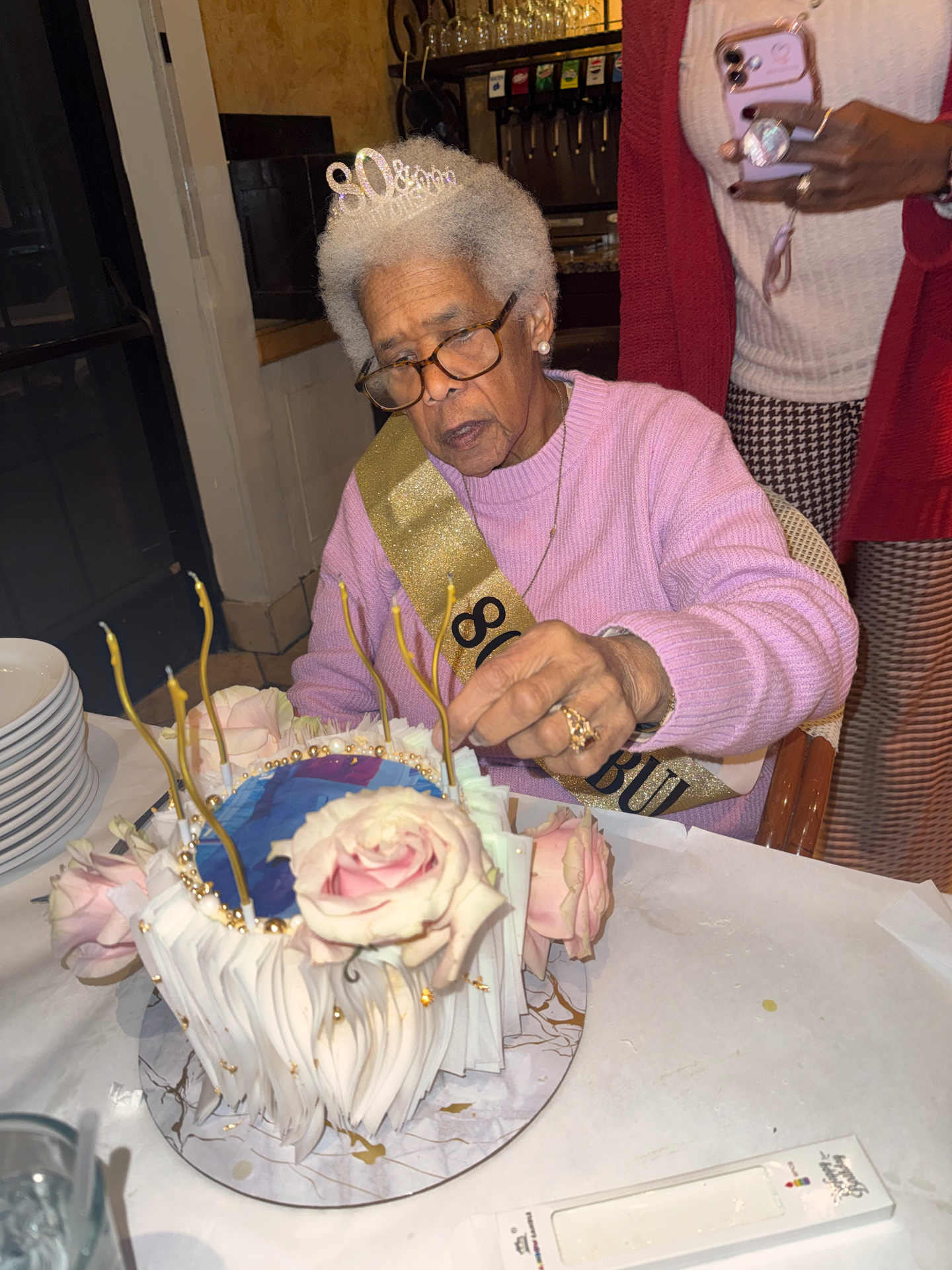 80th Birthday Celebration with Custom Photo Cake