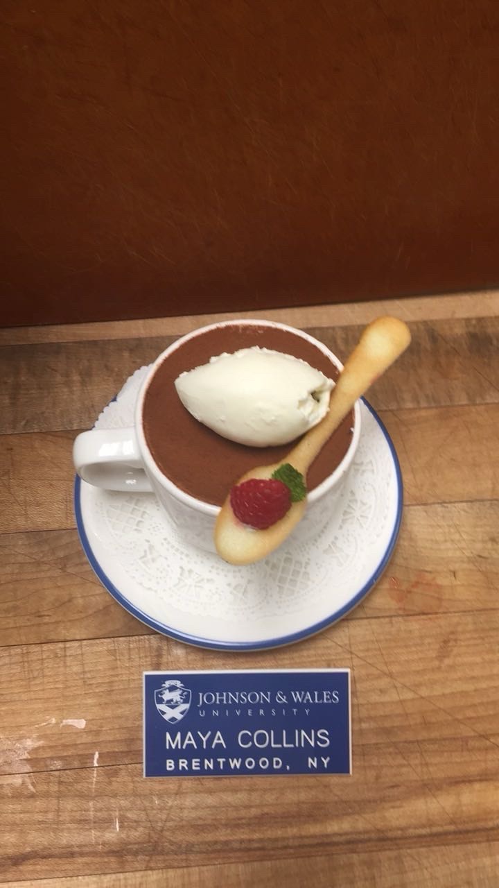 Chocolate Pot de Crème with Tuile Spoon